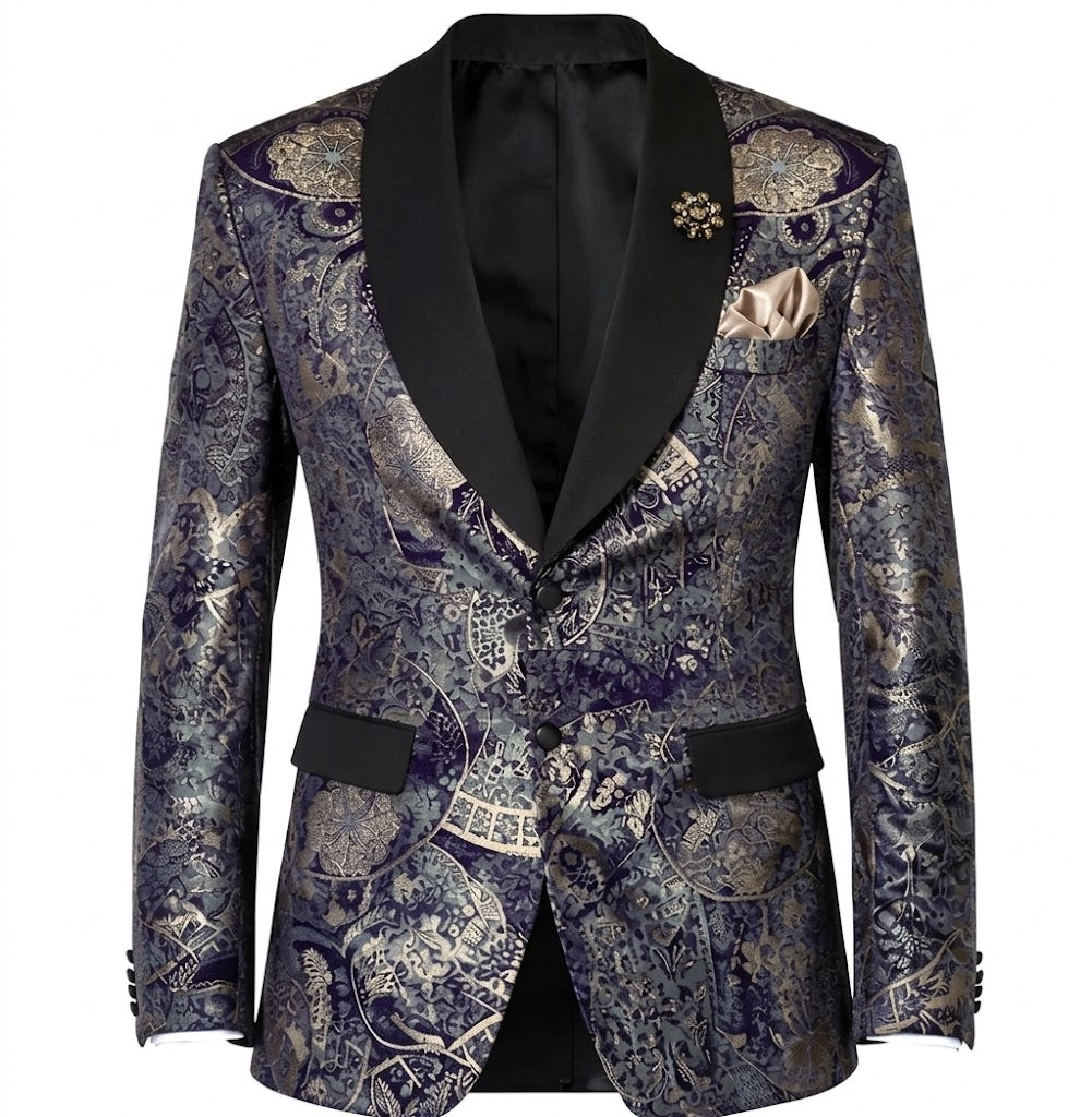 Lofty Luxe LL3 Vintage Sienna 2-piece Suit |Purple & Sienna|