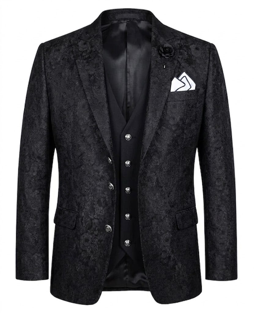 Lofty Luxe LL13 Victoria 3-piece Suit Black