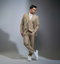Lofty Luxe LL19 Summer 3-piece Suit Camel