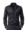 Cotton- Satin Blend Black Shirt