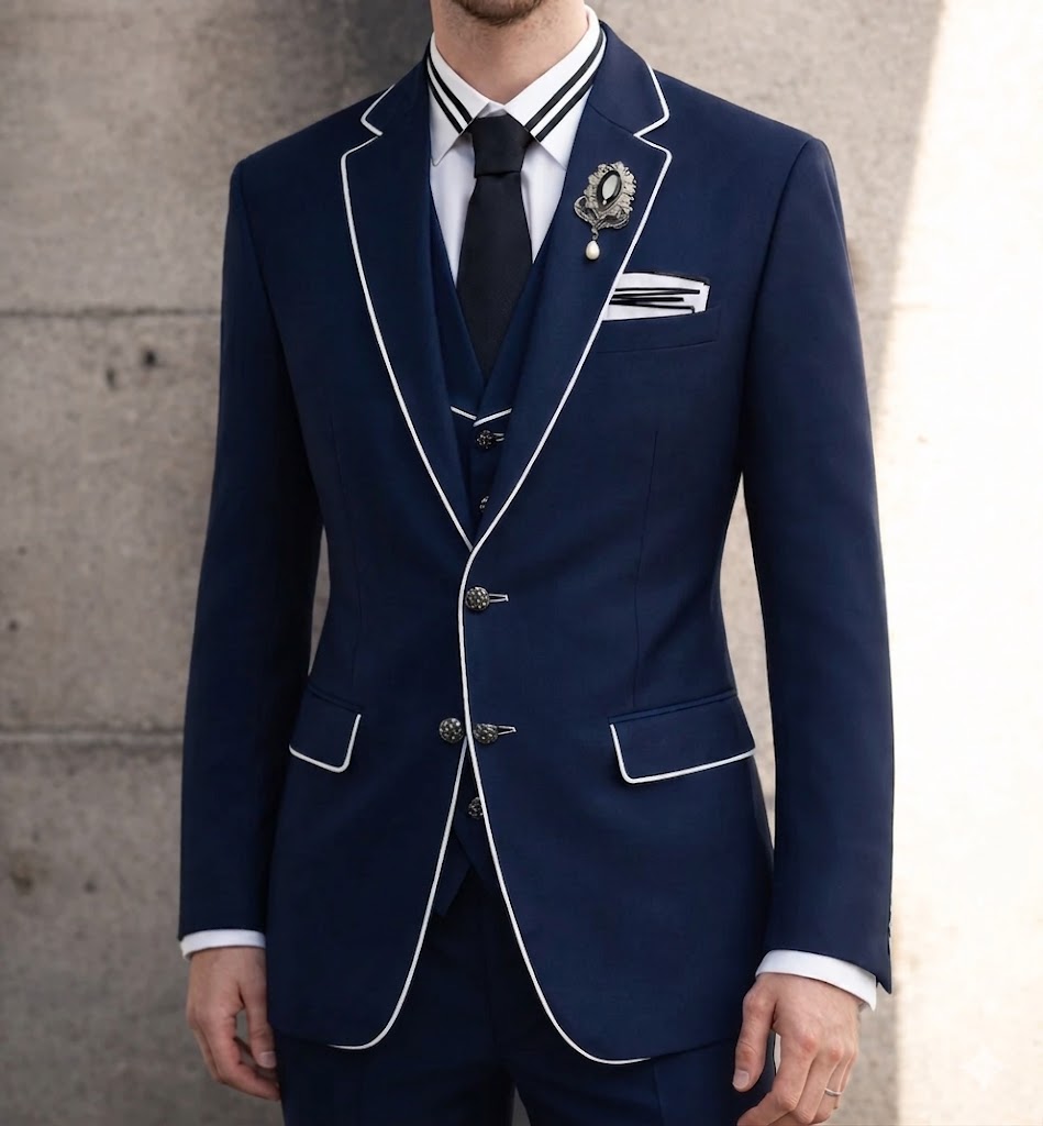 Lofty Luxe LL8 Lux Edge 3-piece Suit Navy