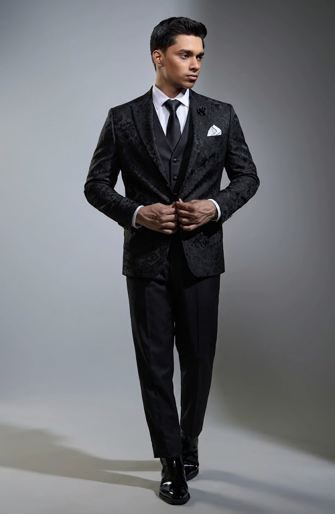 Lofty Luxe LL13 Victoria 3-piece Suit Black