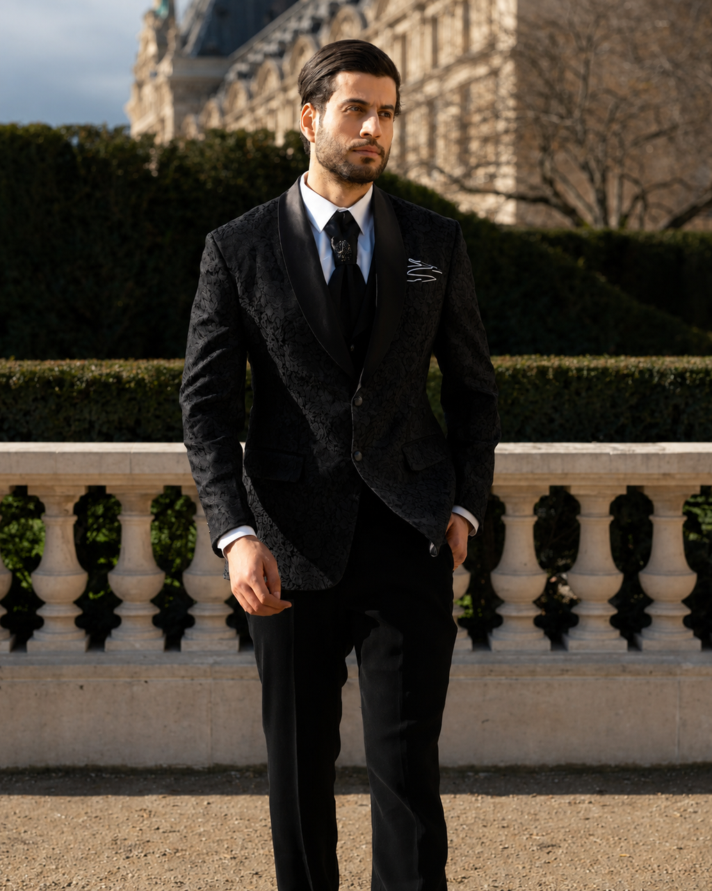 Lofty Luxe LL4 Rose Elite 3-piece Suit Black