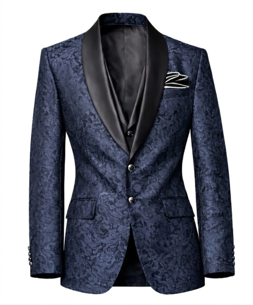 Lofty Luxe LL4 Rose Elite 3-piece Suit Navy