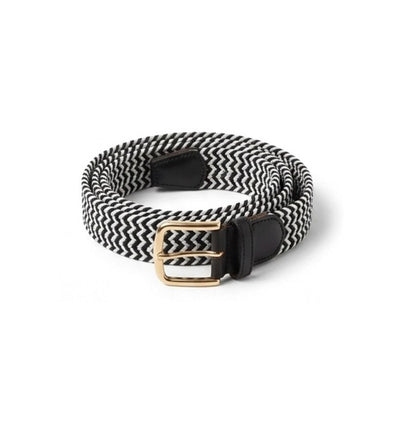 Fabric Belt Black and Whiite