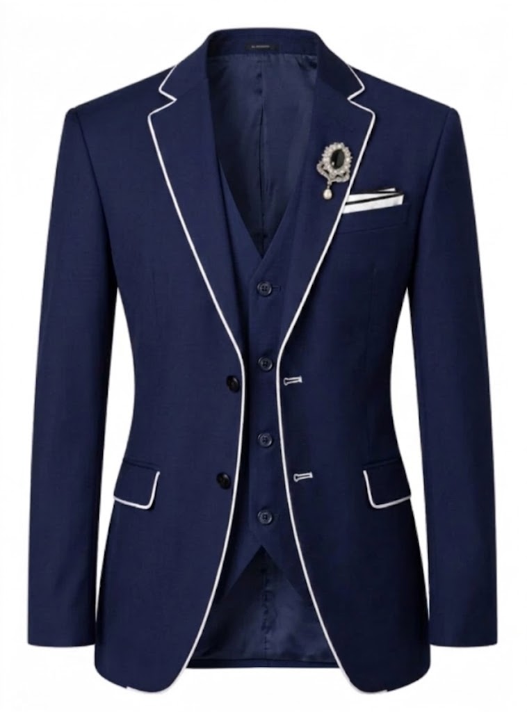 Lofty Luxe LL8 Lux Edge 3-piece Suit Navy