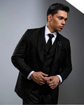 Lofty Luxe LL14 Wave 3-piece Suit Black