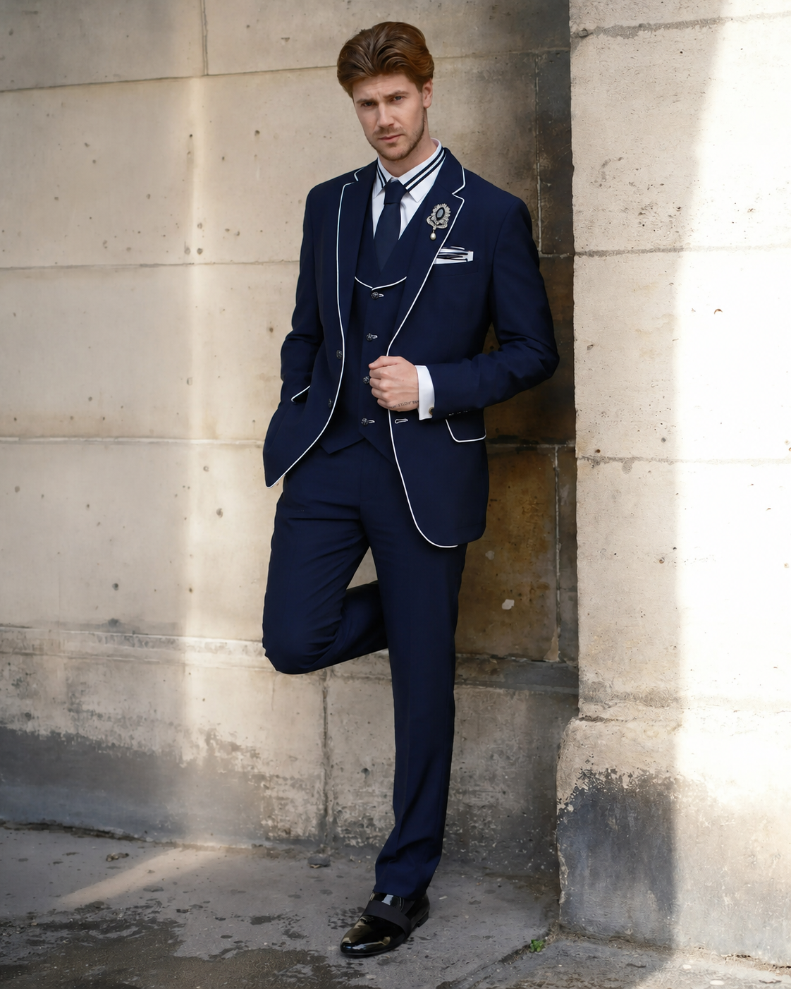 Lofty Luxe LL8 Lux Edge 3-piece Suit Navy