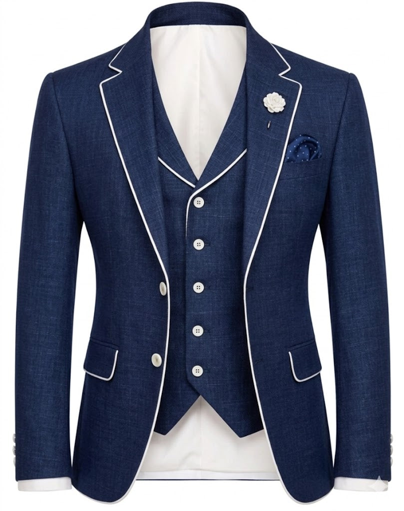 Lofty Luxe LL19 Summer 3-piece Suit Navy