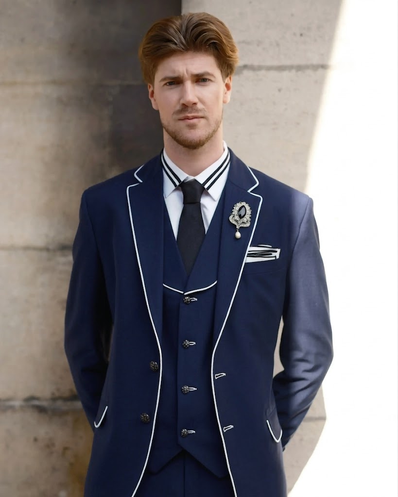 Lofty Luxe LL8 Lux Edge 3-piece Suit Navy