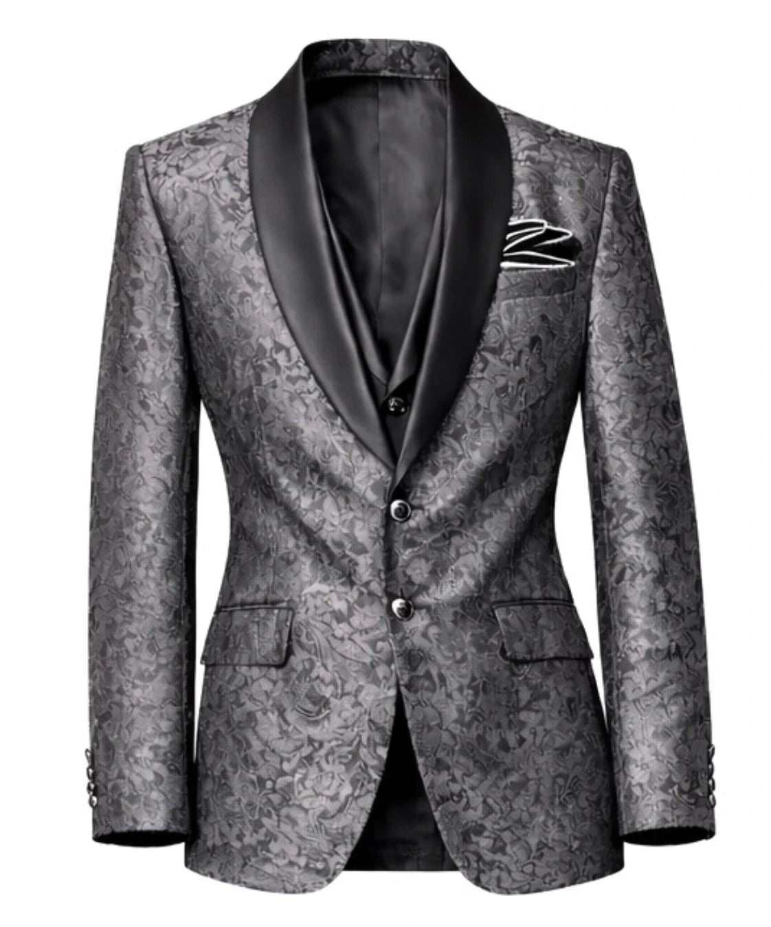 Lofty Luxe LL4 Rose Elite 3-piece Suit |Slate Grey|