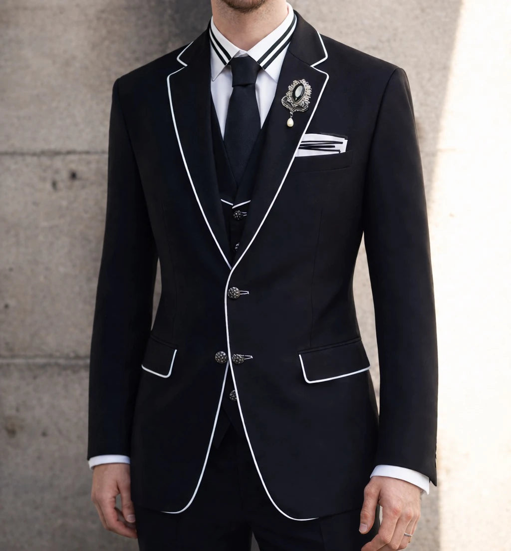 Lofty Luxe LL8 Lux Edge 3-piece Suit Black
