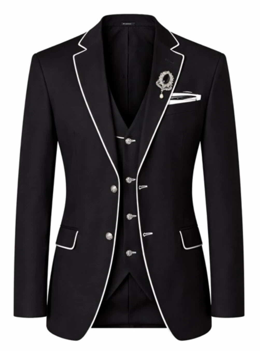 Lofty Luxe LL8 Lux Edge 3-piece Suit Black